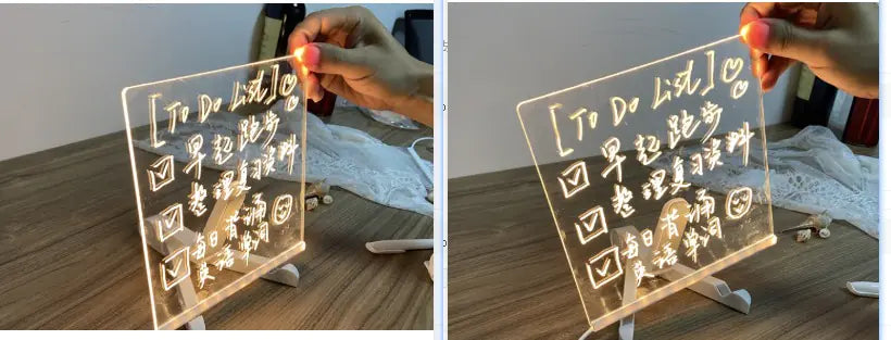 Ins Desktop Colorful Luminous Message Board Light