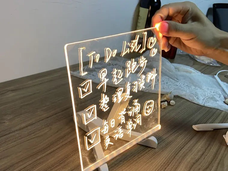 Ins Desktop Colorful Luminous Message Board Light